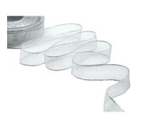 FURLANIS Nastro Velo Lamè ANIMATO 25 mm x 25 mt Colore 101 ARGENTO 1BR7