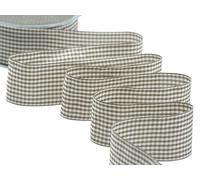 Furlanis - Nastro Vicky Quadrettato, Tessuto Italiano - Cannella, 40 mm x 25 m