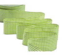 Furlanis - Nastro Vicky Quadrettato, Tessuto Italiano - Verde Pistacchio, 40 mm x 25 m