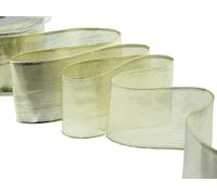 Furlanis - Piattina Elegante Con Rame, Nastro Decorativo Per Confezioni Regalo, Tessuto Italiano - Oro Vecchio, 60 mm x 20 m