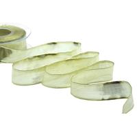 Furlanis - Piattina Elegante Con Rame, Nastro Decorativo Per Confezioni Regalo, Tessuto Italiano - Oro Vecchio, 25 mm x 20 m