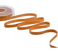 Furlanis - Raso Boutique Lamé, Nastro per Decorazioni, Pacchi Regalo, Bomboniere, Tessuto Italiano - Arancio Pesca, 10 mm x 20 m