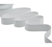 Furlanis - Raso Boutique Lamé, Nastro per Decorazioni, Pacchi Regalo, Bomboniere, Tessuto Italiano - Argento, 25 mm x 20 m