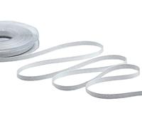 Furlanis - Raso Boutique Lamé, Nastro per Decorazioni, Pacchi Regalo, Bomboniere, Tessuto Italiano - Argento, 6 mm x 20 m