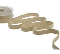 Furlanis - Raso Boutique Lamé, Nastro per Decorazioni, Pacchi Regalo, Bomboniere, Tessuto Italiano - Beige, 16 mm x 20 m