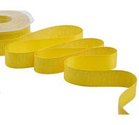 Furlanis - Raso Boutique Lamé, Nastro per Decorazioni, Pacchi Regalo, Bomboniere, Tessuto Italiano - Giallo Sole, 25 mm x 20 m