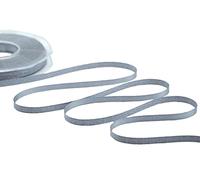 Furlanis - Raso Boutique Lamé, Nastro per Decorazioni, Pacchi Regalo, Bomboniere, Tessuto Italiano - Grigio Scuro, 6 mm x 20 m