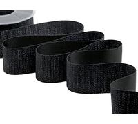 Furlanis - Raso Boutique Lamé, Nastro per Decorazioni, Pacchi Regalo, Bomboniere, Tessuto Italiano - Nero, 40 mm x 20 m
