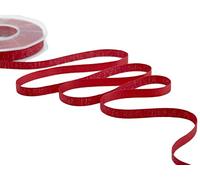 Furlanis - Raso Boutique Lamé, Nastro per Decorazioni, Pacchi Regalo, Bomboniere, Tessuto Italiano - Rosso, 10 mm x 20 m