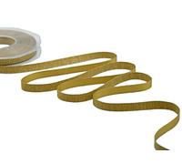Furlanis - Raso Boutique Lamé, Nastro per Decorazioni, Pacchi Regalo, Bomboniere, Tessuto Italiano - Senape, 10 mm x 20 m