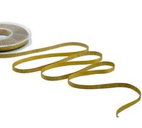 Furlanis - Raso Boutique Lamé, Nastro per Decorazioni, Pacchi Regalo, Bomboniere, Tessuto Italiano - Senape, 6 mm x 20 m