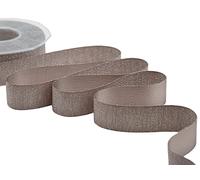 Furlanis - Raso Boutique Lamé, Nastro per Decorazioni, Pacchi Regalo, Bomboniere, Tessuto Italiano - Vinaccia Chiaro, 25 mm x 20 m