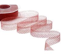 Furlanis - Rete Antares Lurex, Nastro per Decorazioni, Bomboniere, Pacchi Regalo - Rosso, 28 mm x 25 m