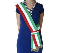 Furlanis T2099_2V25_32 Fascia Sindaco Tricolore a Nodo Scorrevole, Bandiera Italiana, 100 mm x 2.25 m