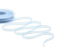 Furlanis - Velo Bordi Raso, Nastro Decorativo per Confezioni, Bomboniere, Tessuto Italiano - Azzurro Baby, 6 mm x 50 m