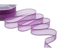 Furlanis - Velo Bordi Raso, Nastro Decorativo per Confezioni, Bomboniere, Tessuto Italiano - Ciclamino Scuro, 25 mm x 50 m