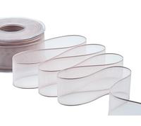 Furlanis - Velo Bordi Raso, Nastro Decorativo per Confezioni, Bomboniere, Tessuto Italiano - Cipria Scuro, 40 mm x 50 m