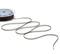 Furlanis - Velo Bordi Raso, Nastro Decorativo per Confezioni, Bomboniere, Tessuto Italiano - Marrone, 3 mm x 50 m