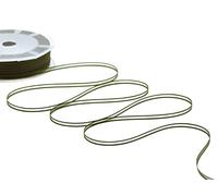 Furlanis - Velo Bordi Raso, Nastro Decorativo per Confezioni, Bomboniere, Tessuto Italiano - Verde Muschio, 3 mm x 50 m