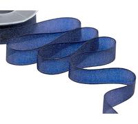 Furlanis - Velo Luminoso, Nastro Decorativo Italiano Per Confezioni, Bomboniere, Pacchi Regalo - Blu Scuro, 40 mm x 20 m