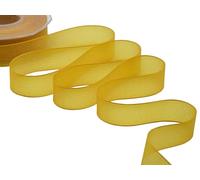 Furlanis - Velo Luminoso, Nastro Decorativo Italiano Per Confezioni, Bomboniere, Pacchi Regalo - Giallo Sole, 40 mm x 20 m