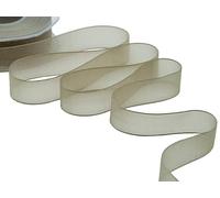 Furlanis - Velo Luminoso, Nastro Decorativo Italiano Per Confezioni, Bomboniere, Pacchi Regalo - Tortora, 40 mm x 20 m