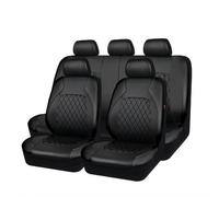 FURLOU 9 Pezzi Coprisedili Auto per Jeep Cherokee Grand Cherokee 2003-2021 2022 2023, Pu Pelle Coprisedili Set Traspirante Impermeabile Antiscivolo Interno Accessori,Black