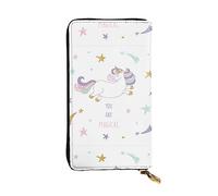 FURLOU You are Magic, portafoglio in pelle per uomo e donna, con cerniera, porta carte di credito, nero, taglia unica, Nero , Taglia unica, Classico