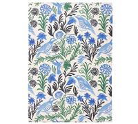 furn. Alentejo Tappeto - Interno/Esterno Acquerello Floreale Uccello Lavabile Resistente Alle Intemperie Tessitura Piatta Tappeto (Oceano - 120x170cm)