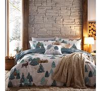 furn. Arcticus - Set copripiumino matrimoniale, in cotone, poliestere, blu