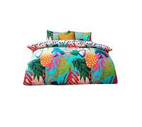 furn. arredamento. Set di coperture per piumino di palma tropicale Coralina