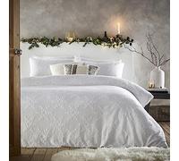 furn. arredamento. Snowflake trapuntato set di coperture per piumino in cotone 100%
