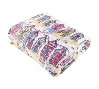 furn. Beach Huts Coperta - Morbido Pile Stampa Costiera Coperta (Multicolore - 130x150cm)
