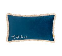 furn. Cest La Vie - Copricuscino in velluto ricamato