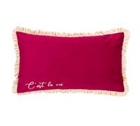 furn. Cest La Vie - Cuscino imbottito con piume ricamate