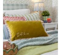 furn. Cest La Vie - Cuscino imbottito con piume ricamate