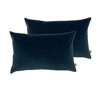 furn. Contra Piume D'Oca Cuscini (Twin Pack), Poliestere, Lino, Blu Ardesia
