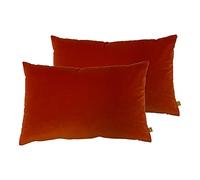 furn. Contra Poliestere Riempito Cuscini (Twin Pack), Poliestere, Lino, Tangerine