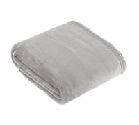 furn. Coperta in pile Harrow - Coperta in flanella leggera morbida e setosa per letto o divano (Grigio - 140x180cm)