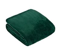 furn. Coperta in pile Harrow - Coperta in flanella leggera morbida e setosa per letto o divano (Smeraldo - 140x180cm)