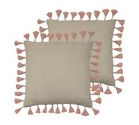 furn. Cuscini riempiti in Poliestere Dune Twin Pack, Arrossire, 45 x 45cm, 2 unità