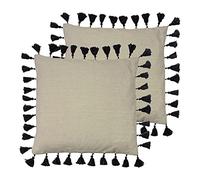 furn. Cuscini riempiti in Poliestere Dune Twin Pack, Cotone, Nero, 45 x 45cm, 2 unità