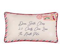 furn. Cuscino imbottito con piume Caro Babbo Natale - Cuscino reversibile con motivo natalizio (multicolore - 30x50cm)