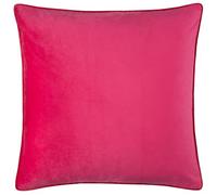 furn. Cuscino riempito di poliestere Meridian - Cuscino decorativo in velluto di lusso con bordo a contrasto (Rosa Fluo/Rosso - 45x45cm)