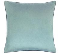 furn. Cuscino riempito di poliestere Meridian - Cuscino decorativo in velluto di lusso con bordo a contrasto (Minerale/Verde Acqua - 45x45cm)