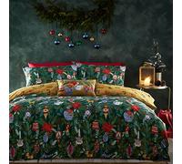furn. Deck The Halls, set copripiumino singolo, 2 pezzi, cotone, poliestere, verde pino