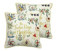 furn. Dodici Giorni di Cuscini riempiti in Poliestere di Natale (Twin Pack), Multi, 50 x 50cm, 2 unità