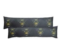 furn. Evans Lichfield Gold Bee Draft Excluder (Twin Pack), Poliestere, Grigio Scuro