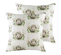 furn. Evans Lichfield Hedgerow Hedgehog Ripeti Cuscini riempiti in Poliestere (Twin Pack), Poliestere, Biancheria Multi