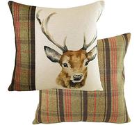 furn. Evans Lichfield Hunter, Federa per Cuscino con Cervo, Multicolore, 40 x 60 cm